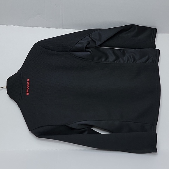 Spyder Men's Black Red Long Sleeve Zip Up Jacket, S - Picture 2 of 9